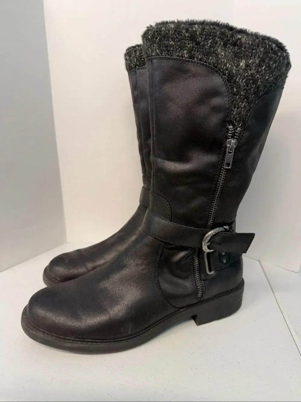 Baretraps Carisse Black Buckle Boots Women’s Size 11